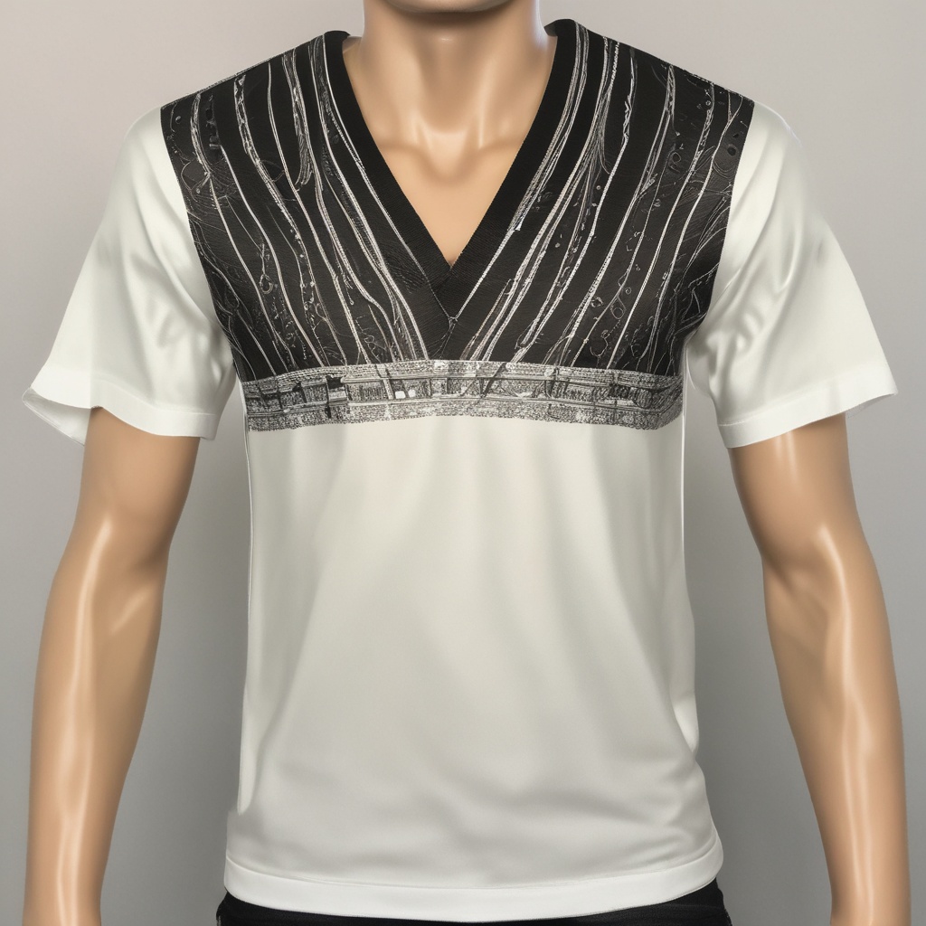 Designer V-neck shirt for men size XL